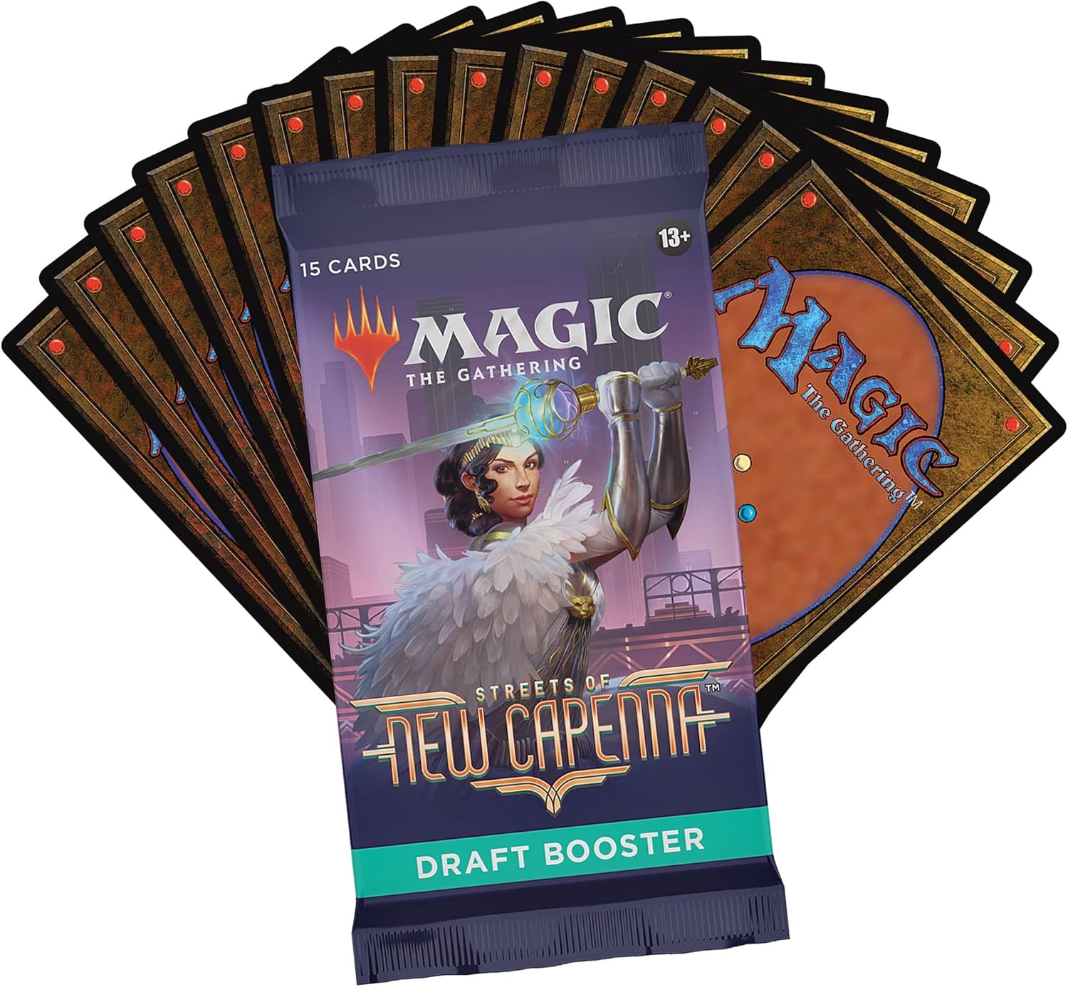 Magic: The Gathering Streets of New Capenna Draft Booster Pack | 15 MTG Cards & Accessories