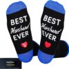ZXGXLAW Funny Christmas Gifts for Husband & Dad - Novelty Men's Birthday Socks - Best Father's Day & Valentines Present Idea