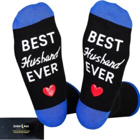 ZXGXLAW Funny Christmas Gifts for Husband & Dad - Novelty Men's Birthday Socks - Best Father's Day & Valentines Present Idea