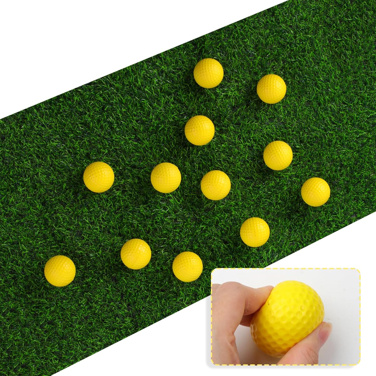 Guirnd 20-Pack Foam Golf Balls – 41mm Soft PU Practice Balls for Indoor & Outdoor Swing Training