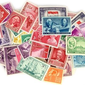 American Coin Treasures 40-Piece Vintage U.S. Postage Stamp Collection - Authentic Mint State from 1910s-1940s with COA