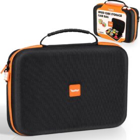 Vanplay Hard EVA Speed Cube Carrying Case – Water-Resistant & Crush-Resistant Storage for Rubik's Cubes, Pyraminx, Megaminx & Puzzle Accessories – Portable Travel Bag with Adjustable Shoulder Strap