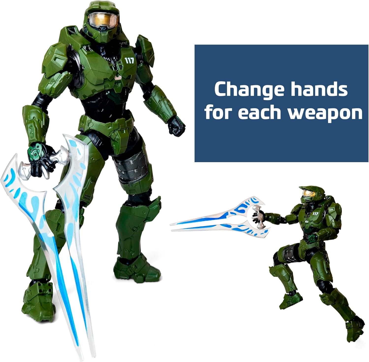 Toysvill Master Chief Infinite Edition 8.7 inch Articulated Action Figure - Collectible Military Soldier Model with Weapons & Accessories
