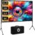 ULTIMEA Photon 120 ALR Projector Screen with Stand - 120 inch 4K Portable Silver Screen, 80% Ambient Light Rejection for Outdoor Daytime & Home Theater, Easy Assembly