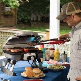 Cuisinart CGS-134 3-Piece Stainless Steel Grilling Tool Set with Heat-Resistant Grill Glove – Red