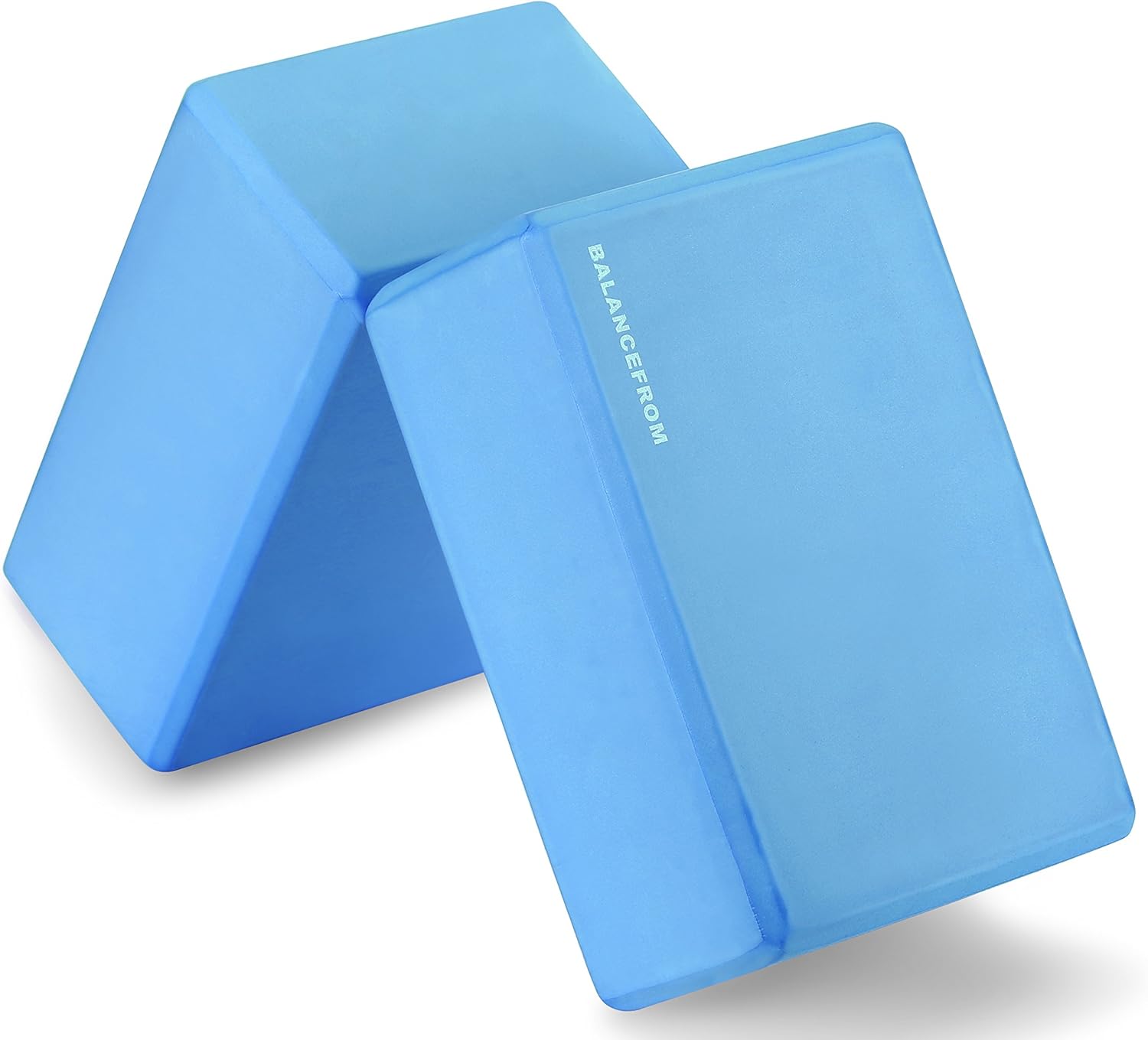 FitVids High Density Yoga Blocks - 9" x 6" x 4" Foam Bricks for Support, Balance & Stretching - Non-Slip & Durable (Set of 2)