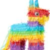 The Award Box Donkey Piñata - 16.5" Fiesta Party Game & Mexican Theme Decoration for Birthdays, Cinco de Mayo & Taco Tuesdays