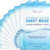 Ebanel 10-Pack Collagen Face Masks – Hyaluronic Acid & Vitamin C for Anti-Aging, Hydrating & Brightening Korean Skincare Sheet Masks