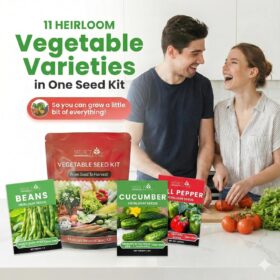 NatureZ Edge Survival Seed Vault: 11,800+ Non-GMO Heirloom Vegetable Seeds for Gardening, Emergency Preparedness & Sustainable Food Supply