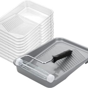 Bates 9-Inch Paint Tray Set with Rollers, Liners & Frame - 12 Piece Professional Painting Kit