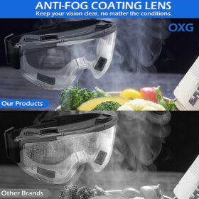 OXG Professional Safety Goggles – 6 Pack ANSI Z87.1 Certified Anti-Fog Lab & Work Glasses