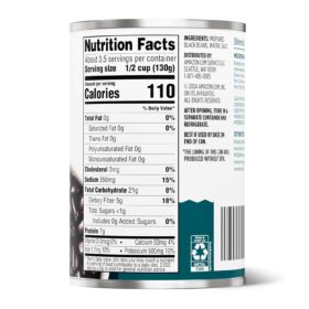 Amazon Kitchen Premium Canned Black Beans – 15.25 Oz | Fiber-Rich, Non-GMO, Ready-to-Eat Pantry Staple for Soups, Salads, and Dips