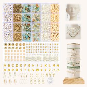 Lisaruq 1700+ Piece Premium Jewelry Making Kit – 300+ Natural Stone Beads & Accessories for DIY Bracelets, Necklaces, and Earrings