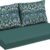 Arden Gracie Outdoor Loveseat Cushion Set – 48x24 Water Repellent & Fade Resistant Patio Seating (Sapphire Aurora Blue Damask)