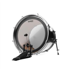 Evans EMAD2 Clear Bass Drum Head – 22 Inch – Double Ply Drumhead with Adjustable Dampening System for Enhanced Attack and Focus