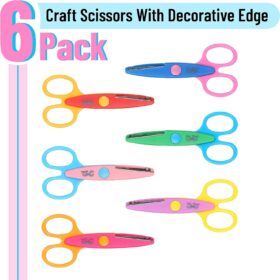Mr. Pen Craft Scissors Set (6-Pack) – Decorative Edge Cutters for Scrapbooking, Zig Zag & Pattern Designs