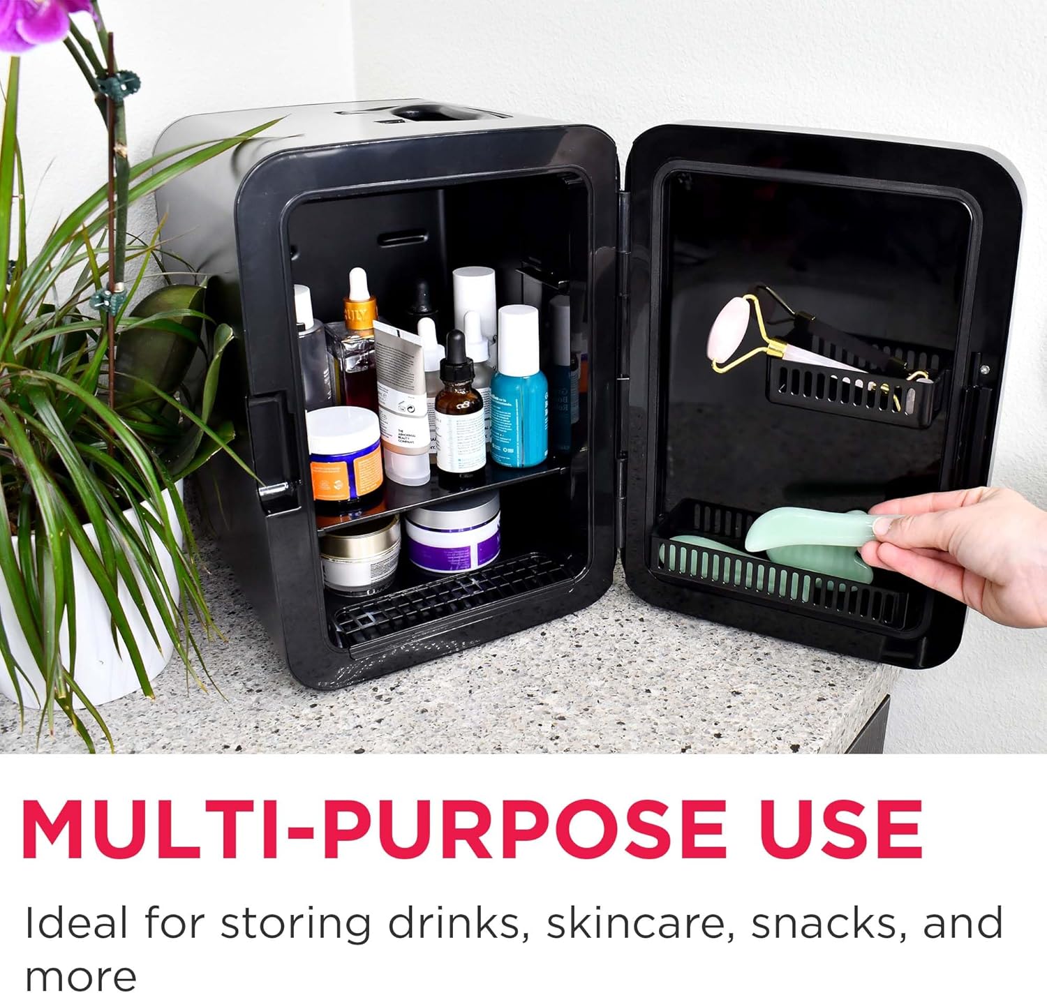 Frigidaire EFMIS188-SS Portable 10L Mini Fridge - 15 Can Capacity Cooler & Warmer with AC/DC for Car, Home, and Office