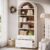 Tribesigns 76.8" Arched Bookcase with 5-Tier Shelves and File Cabinet Drawer - Modern Tall Storage Organizer for Home Office, Living Room, and Bedroom