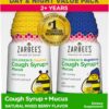 Zarbee's Children's Cough Syrup + Mucus Day & Night Value Pack – 2X 4 Fl Oz, Dark Honey & Ivy Leaf Extract, Drug-Free Formula for Toddlers & Kids 2+