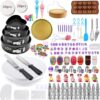 Ultimate 540-Piece Cake Decorating Kit & Bakeware Set - 4 Springform Pans, Rotating Turntable, 55 Piping Tips & 200 Cupcake Liners - Complete Baking Supplies for Beginners & Professionals
