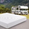 10 Inch Short Queen RV Mattress – Green Tea Cooling Gel Memory Foam, Fiberglass-Free, Medium Firm Support for Camper, Trailer & Truck (60" x 75")