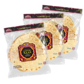 Toufayan Original Tandoori Naan Bread | Vegan, Non-GMO, Kosher Flatbread (3 Pack, 12 Count)