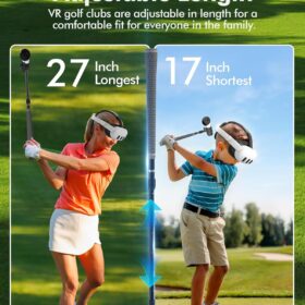 Adjustable VR Golf Club Handle for Meta Quest 3/3S/2/Pro – Aluminum Attachment, Right Controller