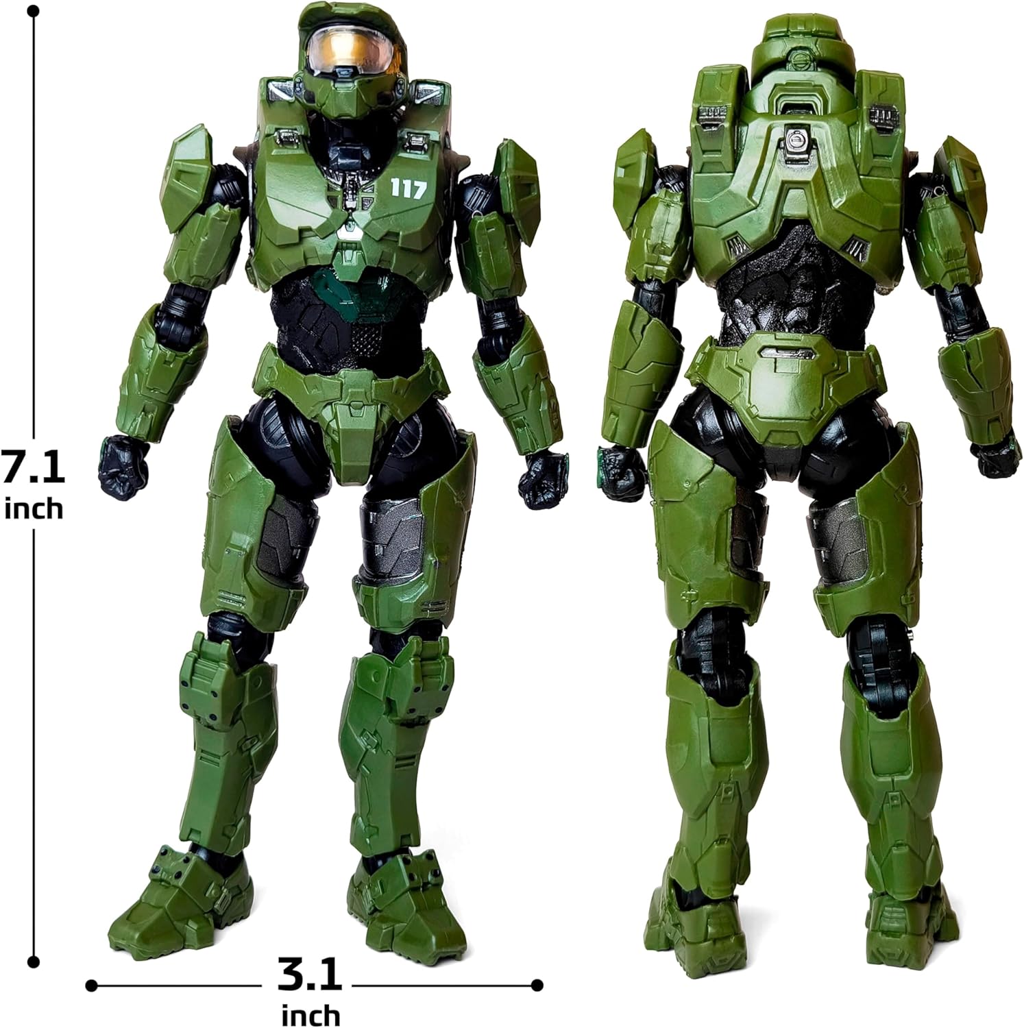 Toysvill Master Chief Infinite Edition 8.7 inch Articulated Action Figure - Collectible Military Soldier Model with Weapons & Accessories