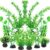 AQUANEAT 10-Pack Artificial Aquarium Plants – Soft Plastic Fish Tank Decor with Ceramic Bases for Freshwater & Saltwater