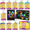 36 Pack Rainbow Scratch Paper Art Kits – Ultimate Party Favors & Classroom Prizes for Kids