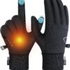 Benirap Thermal Touchscreen Gloves for Men & Women - Windproof, Non-Slip Running & Cycling Gloves with Sensitive Screen Compatibility (Black)