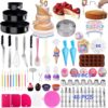 Ultimate 567-Piece Cake Decorating Baking Set with Turntable, Springform Pans, and Piping Tips – Complete DIY Supplies for Beginners and Professionals