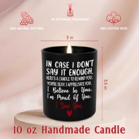 Premium Soy Wax Aromatherapy Candle – Long-Lasting Vanilla Lavender Scented Jar Candle – Best Romantic Gifts for Her & Him, Wedding, Anniversary & Birthday Ideas for Couples