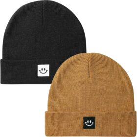 Paladoo 2-Pack Unisex Baby Beanies - Soft, Stretchy Knit Toddler Winter Hats for Girls & Boys (0-8 Years)