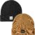 Paladoo 2-Pack Unisex Baby Beanies - Soft, Stretchy Knit Toddler Winter Hats for Girls & Boys (0-8 Years)