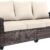 AstrPthylx 3-Seater Deep Seat Outdoor Sofa Set – All-Weather PE Rattan Patio Couch with Water-Resistant Cushions & High-Back Design for Garden, Lawn & Deck (Beige)