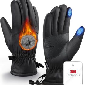 Winter Thermal Gloves for Men & Women – 3M Insulated, Waterproof & Windproof -15°F Ski Gloves with Touchscreen Fingers