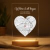 Personalized Where We Met LED Map - Custom Star Map Night Light & Picture Frame - Unique Romantic Couple Gift for Boyfriend, Girlfriend, Wedding & Anniversary