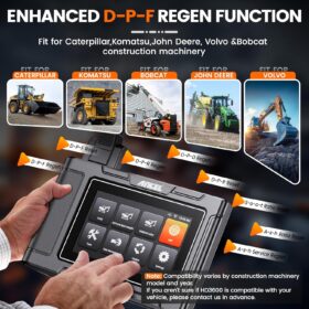 ANCEL HD3600 Heavy Duty Truck Scanner & Construction Equipment Diagnostic Tool with DPF Regen - Supports Caterpillar, Cummins, John Deere, Komatsu, Yanmar & Case
