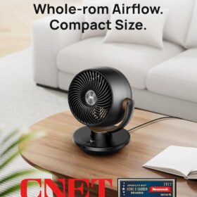 Dreo 11-Inch Quiet Oscillating Fan with Remote – Powerful Air Circulator for Bedroom and Office, 60ft Airflow, 4 Speeds, 8H Timer, Ultra-Silent