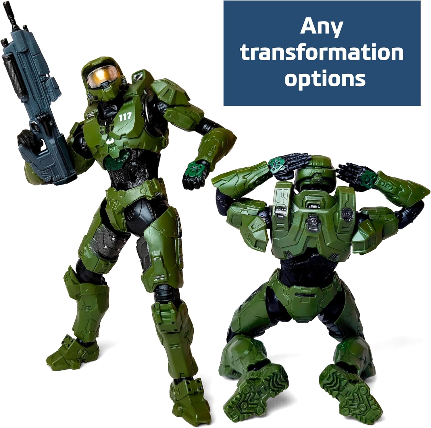 Toysvill Master Chief Infinite Edition 8.7 inch Articulated Action Figure - Collectible Military Soldier Model with Weapons & Accessories