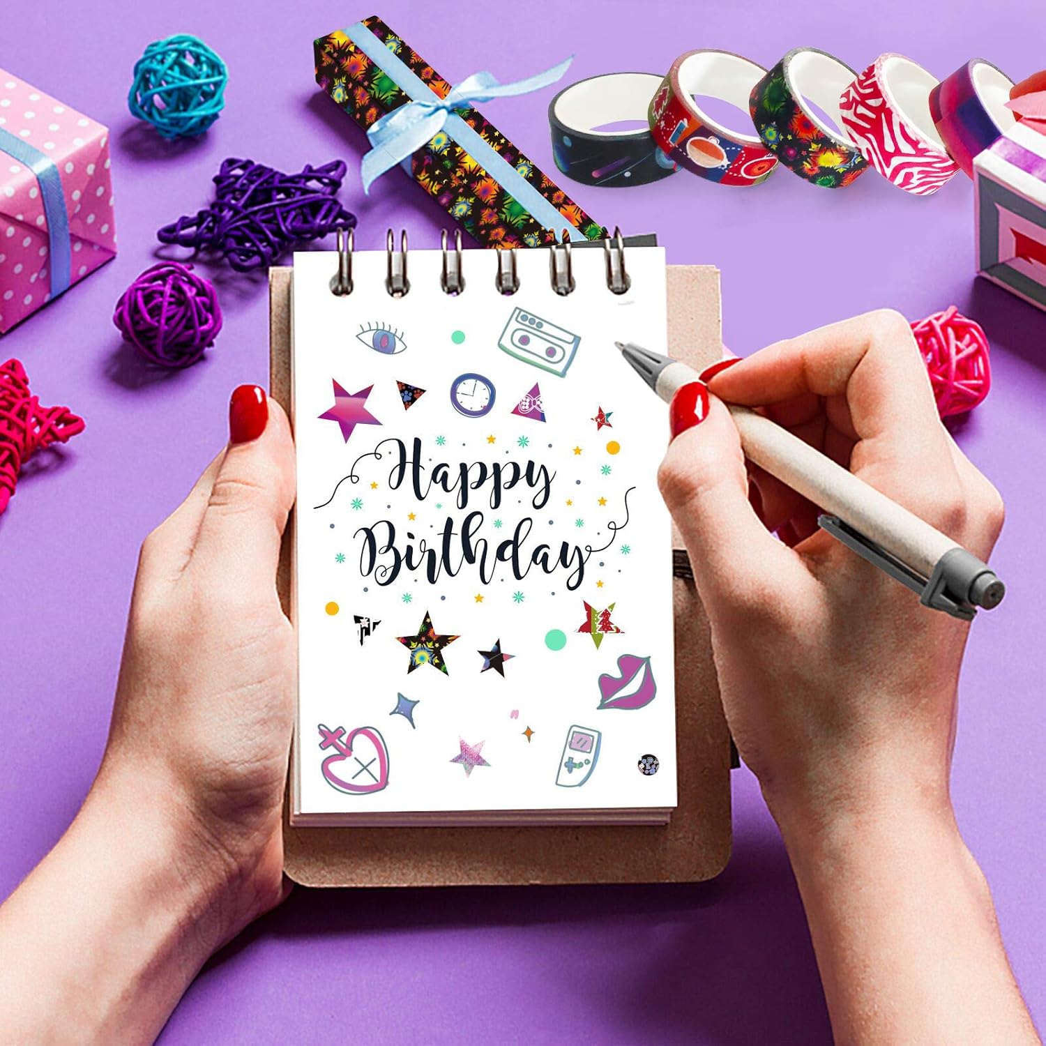 KUNMINGER 40-Roll Washi Tape Set – 15mm Decorative Masking Tape for Scrapbooking, Journaling, DIY Crafts & Party Decor