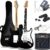 Ermik 39” Full Size Electric Guitar Kit with 20W Amp, HSS Pickups, and All-Inclusive Starter Accessories Bundle – Perfect for Beginners (Black)