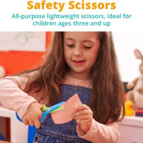 Channie's 2-Pack Safety Scissors for Toddlers – Self-Opening Training Scissors for Kids Ages 3-5 – Blunt Tip Preschool Arts & Crafts Tools for Fine Motor Skill Development