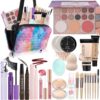Complete Makeup Kit for Teens & Women – All-in-One Cosmetic Set with Eyeshadow Palette, Lipsticks, Brushes & Portable Travel Bag