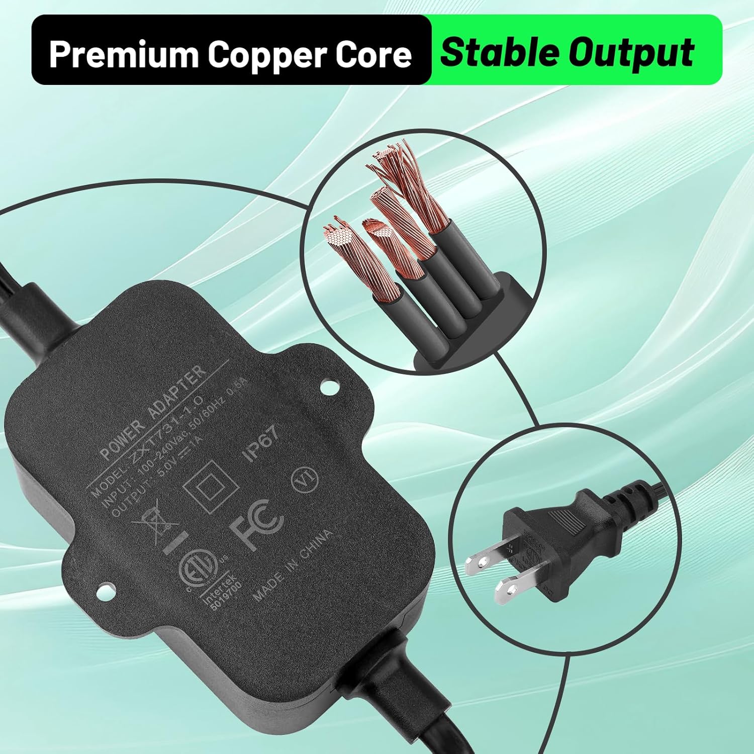 UYODM 20FT Waterproof Power Cable for Blink Video Doorbell - Continuous Charging Adapter Cord (Compatible with 2nd Gen 2025 Release)