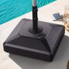 PURPLE LEAF 158 lbs Heavy Duty Patio Umbrella Base - HDML45 Weather-Resistant Stand with Wheels for Market Umbrellas