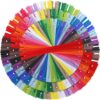 Outuxed 120Pcs Nylon Coil Zippers Bulk – Assorted Sewing Notions Kit in 20 Colors & 3 Sizes (7.8”, 12”, 16”) for DIY Crafting, Tailoring, & Clothes Repair