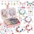 KXQ 132-Piece Charm Bracelet Making Kit for Girls – DIY Jewelry Craft Set with Gift Box, Beads, Charms & Storage Case – Creative Art Activity for Kids Ages 5-12