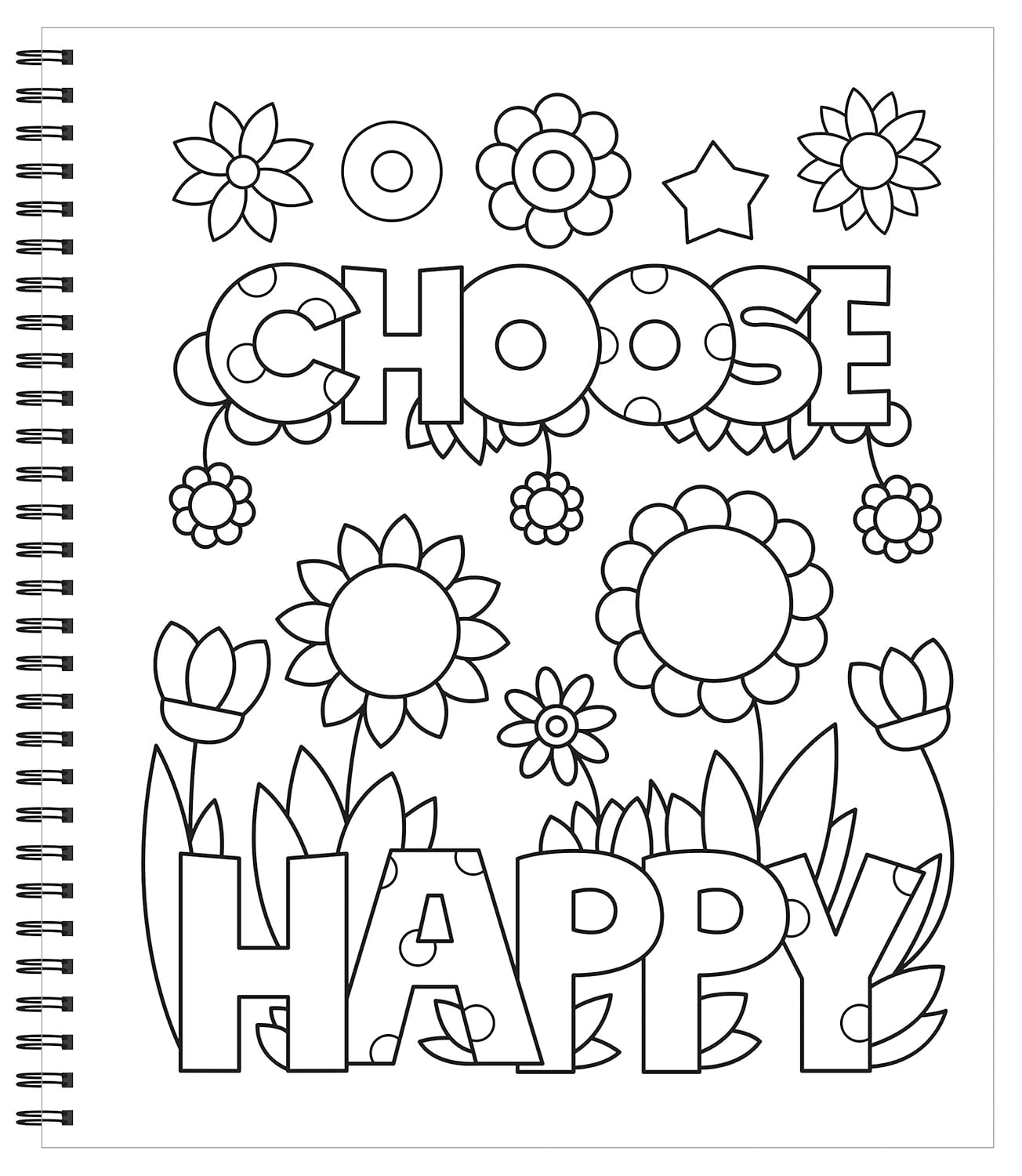 Large Print Adult Coloring Book: Spiral Bound with 31 Stress-Relieving Designs | Flowers, Mandalas & Nature | Perfect for Seniors & Beginners